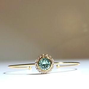 Ted Baker London Green Swarovski Crystal Sappelle Daisy Lace Ultra Fine …